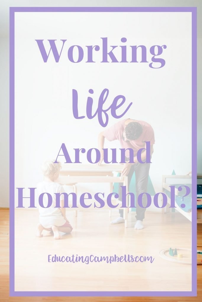 Working Life Around Homeschool, dad and son building a table