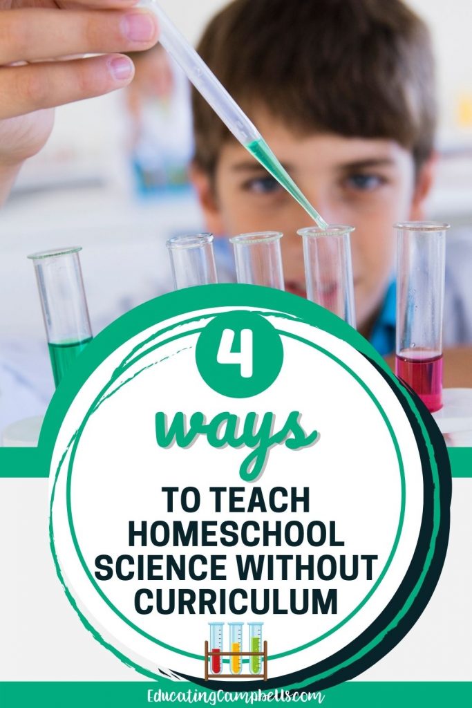 pinterest image for homeschool science without curriculum