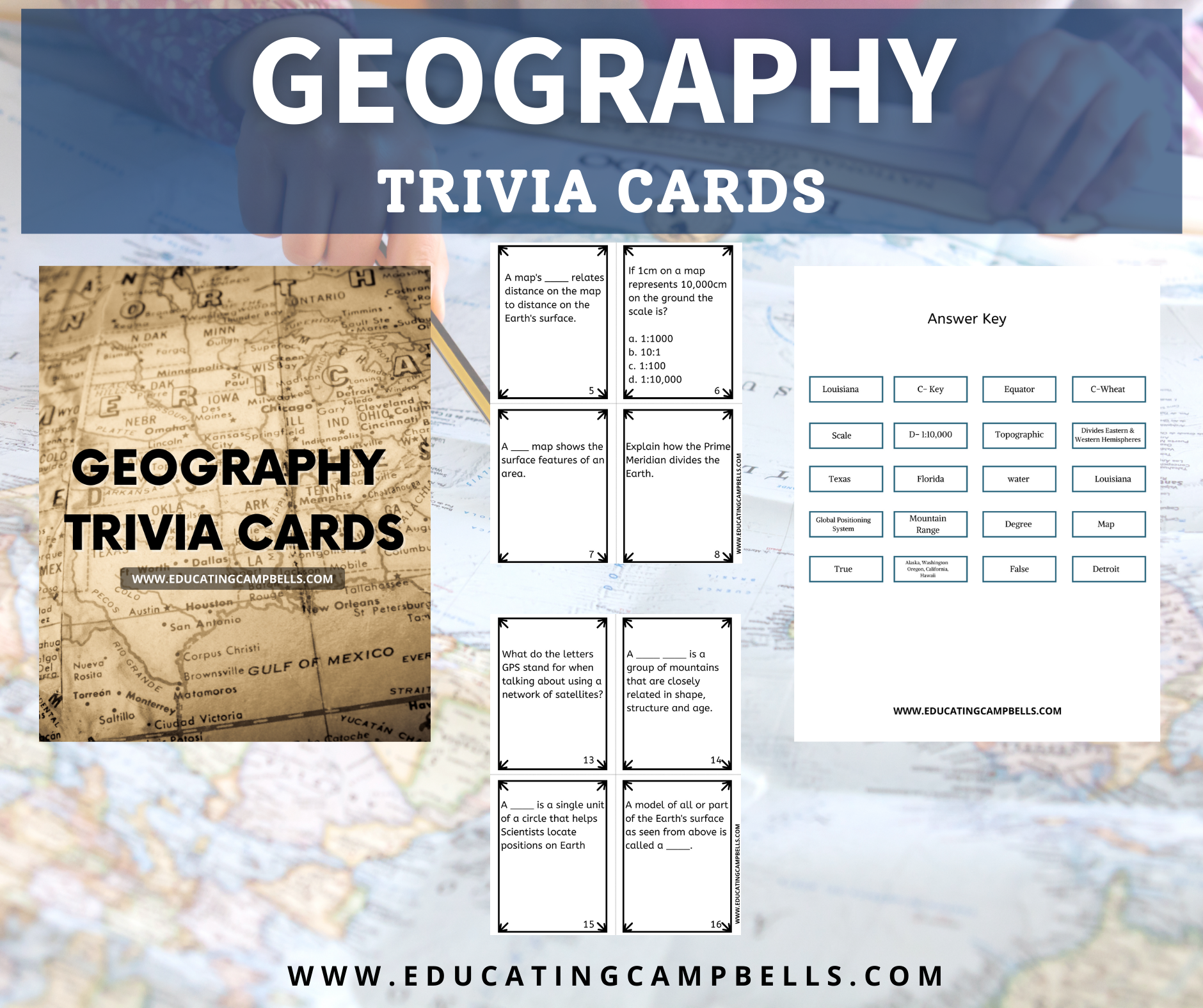 Geography Trivia Cards 5 Melanie - FB Post Geography Trivia Cards store image